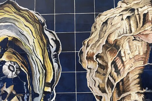 Peinture décorative sur carrelage